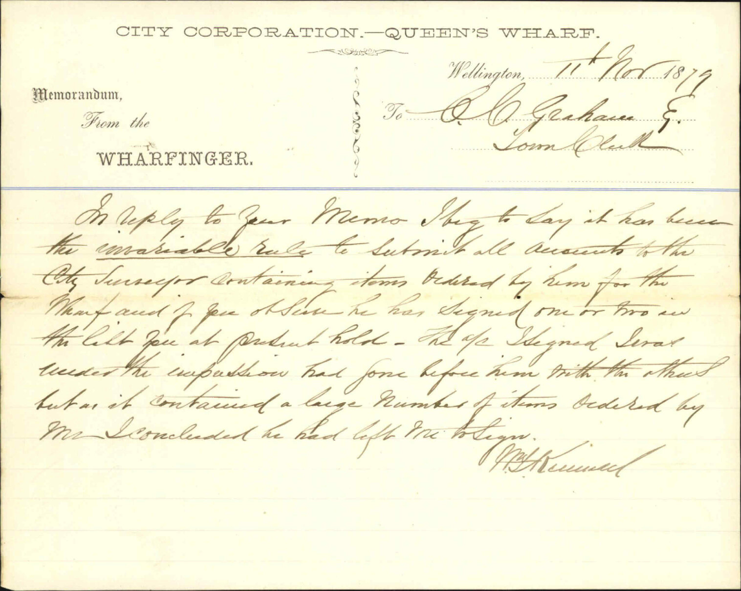 Wharfinger, certification of accounts