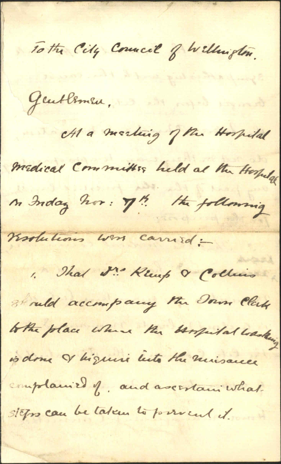 Hospital Medical Committee, report on requisition and sundries