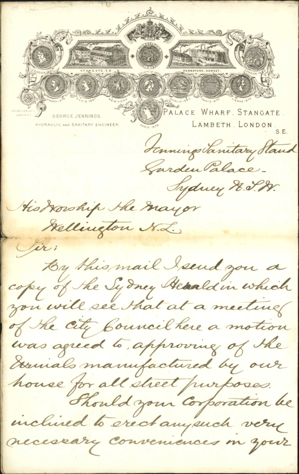 G H Jennings, information from manufacturer of water fittings