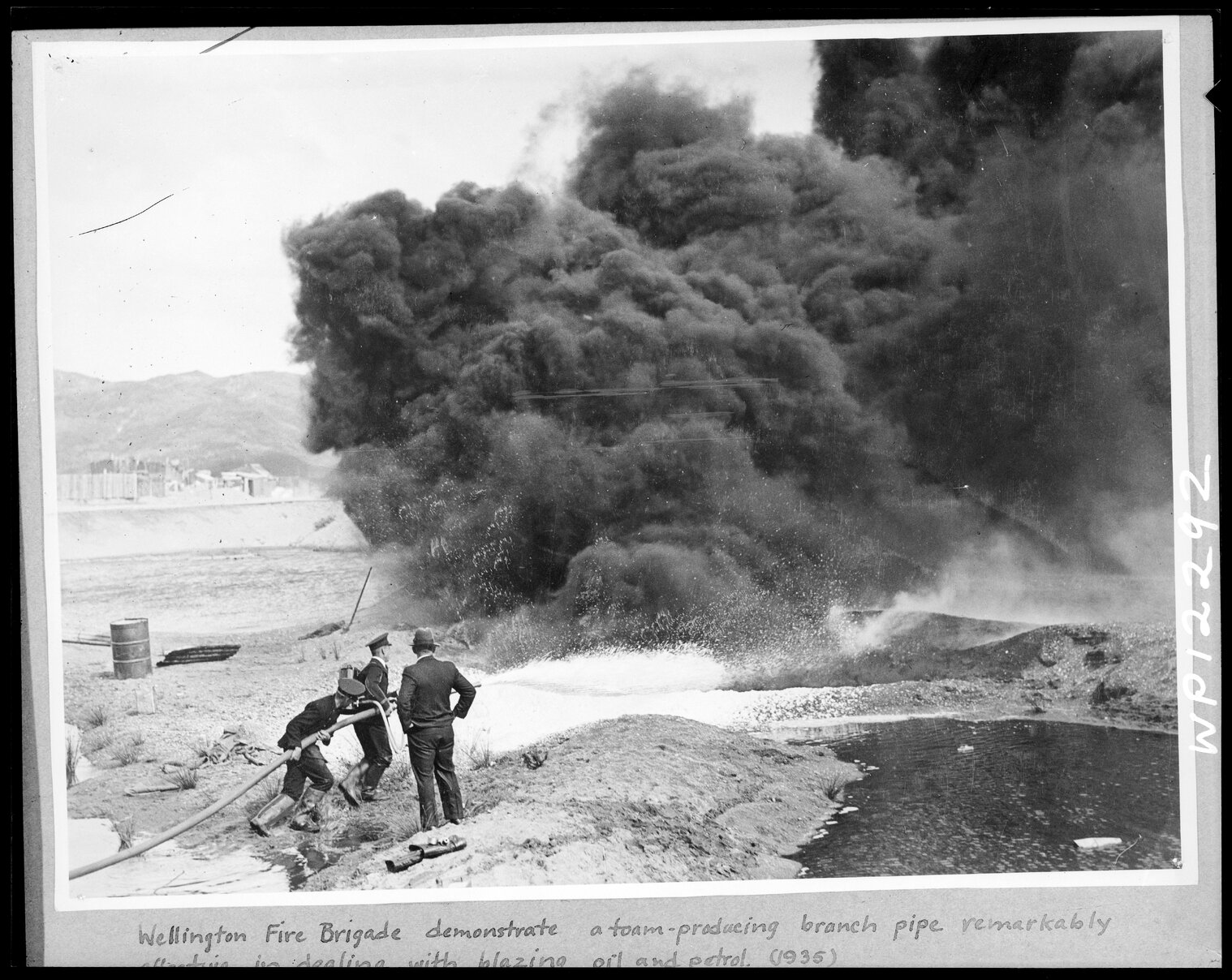 Wellington Fire Brigade demonstrating a foam producing branch pipe