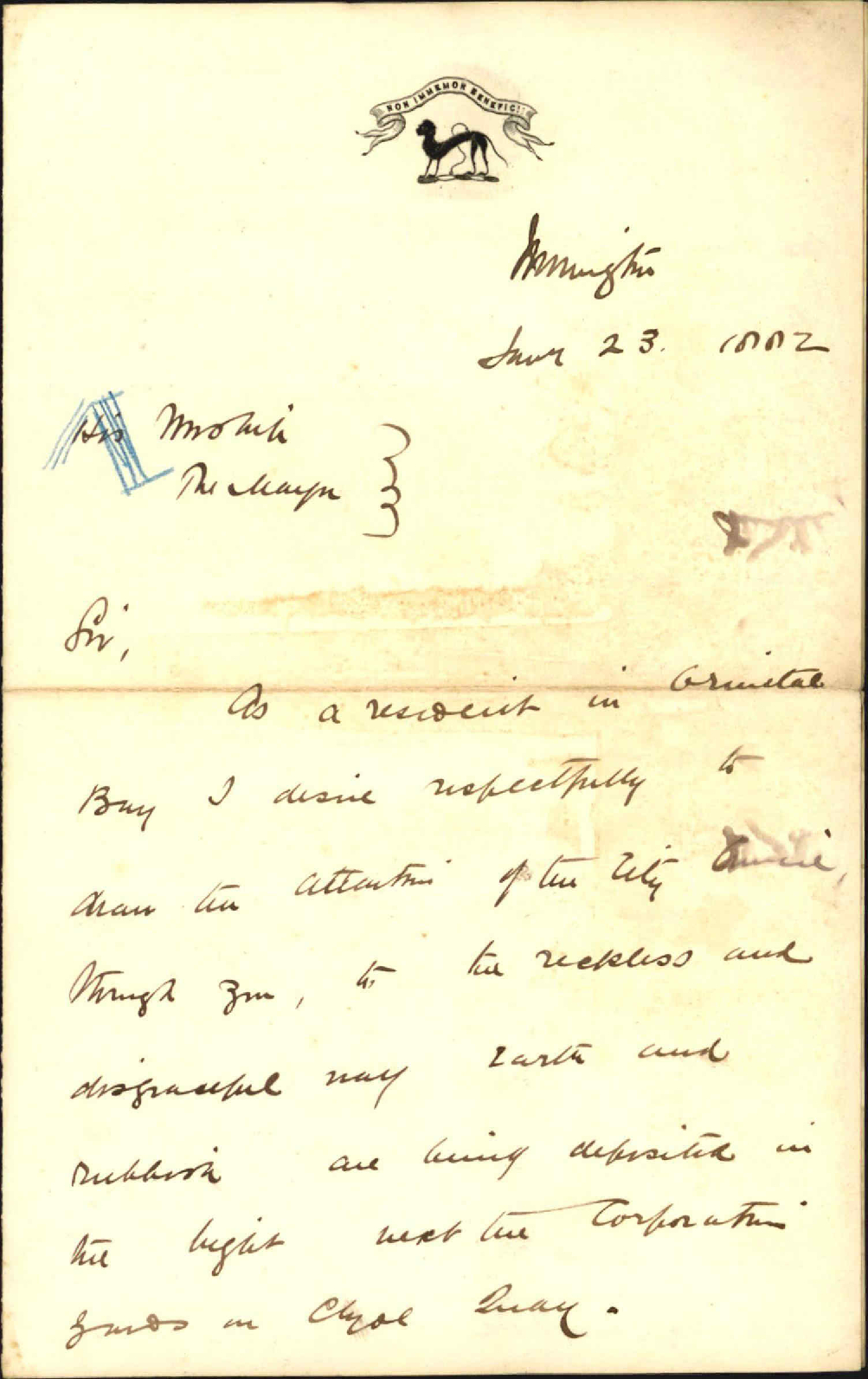 William Fitzgerald, regarding nuisance at Clyde Quay