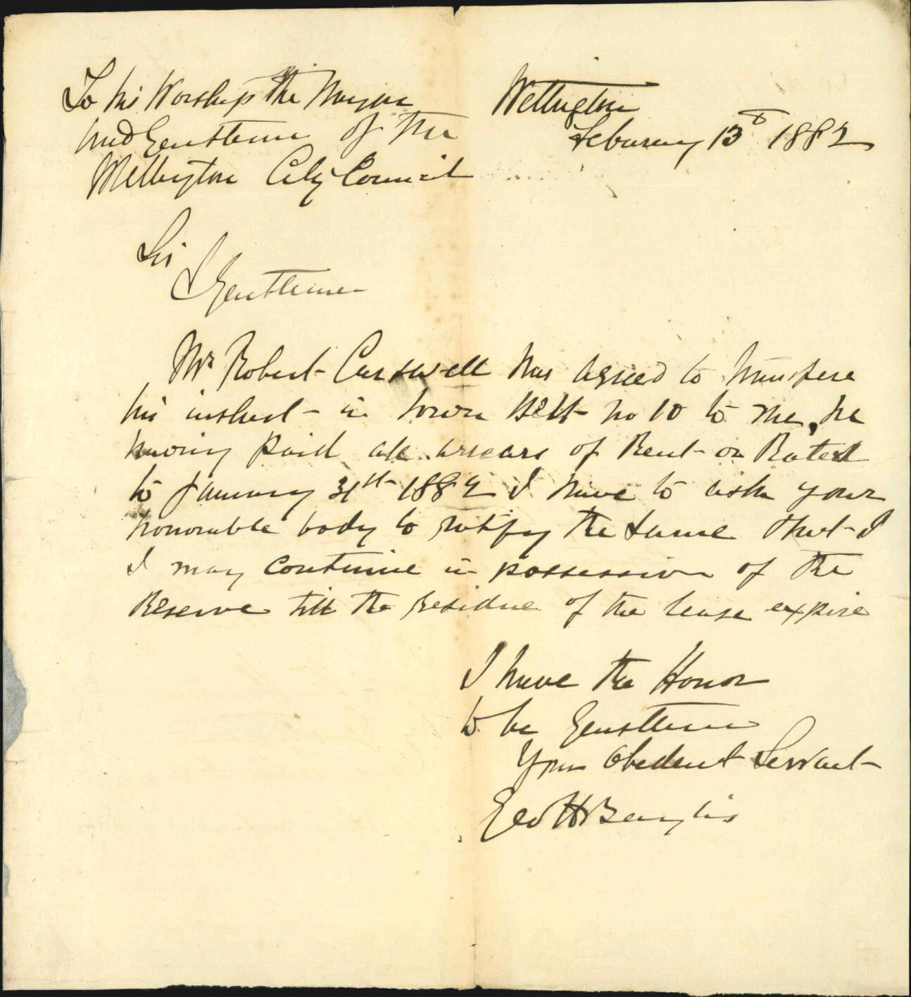 G H Baylis, application for transfer of lease of No 10 Town Belt reserve