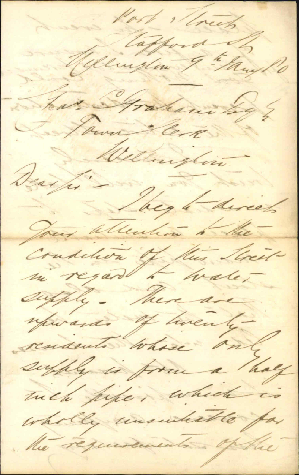 Samuel Webb, water service in Pitt Street