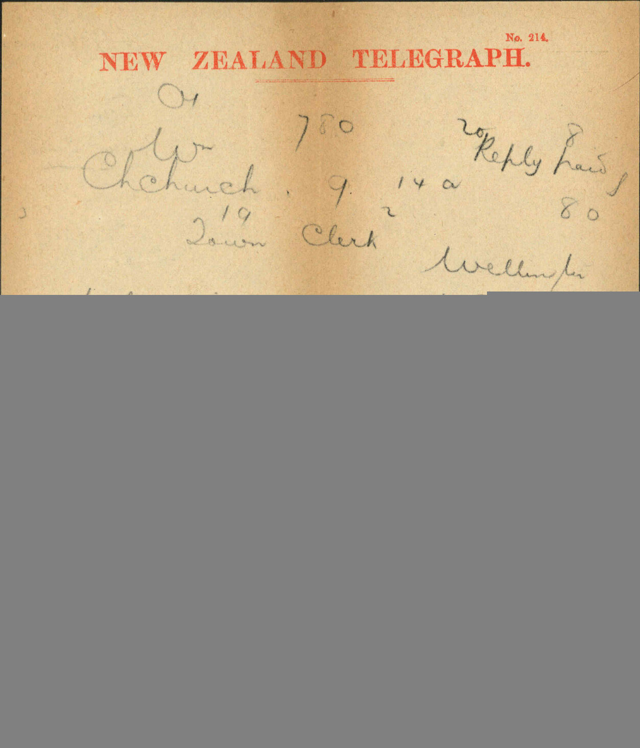 Town Clerk Christchurch, asking for sundry statistics