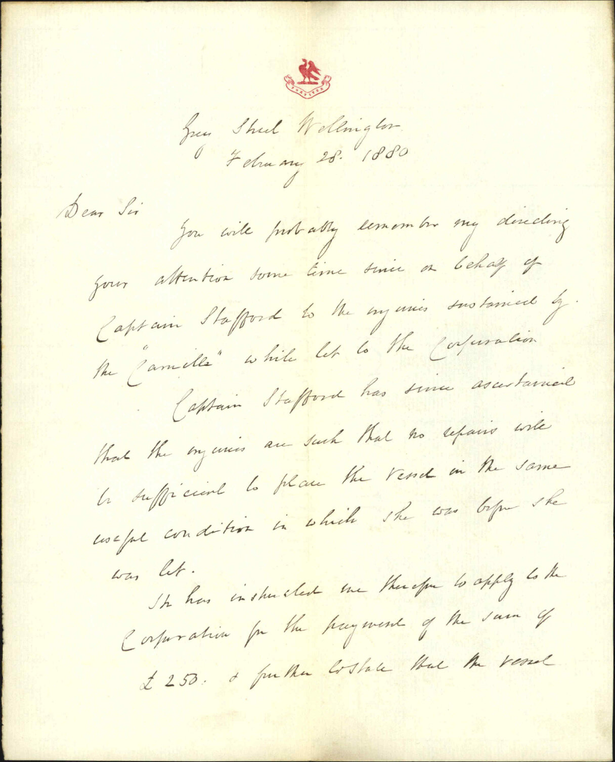 Gordon Allan, claim on account of Hulk "Camille"