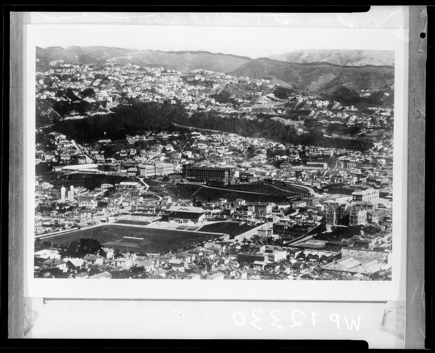 Elevated view of the suburb of Mount Cook, Wellington