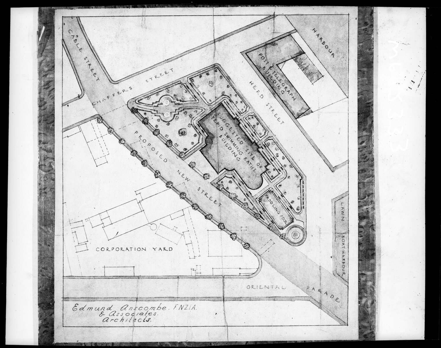 Proposed plan for new street from Cable Street, Edmund Anscombe