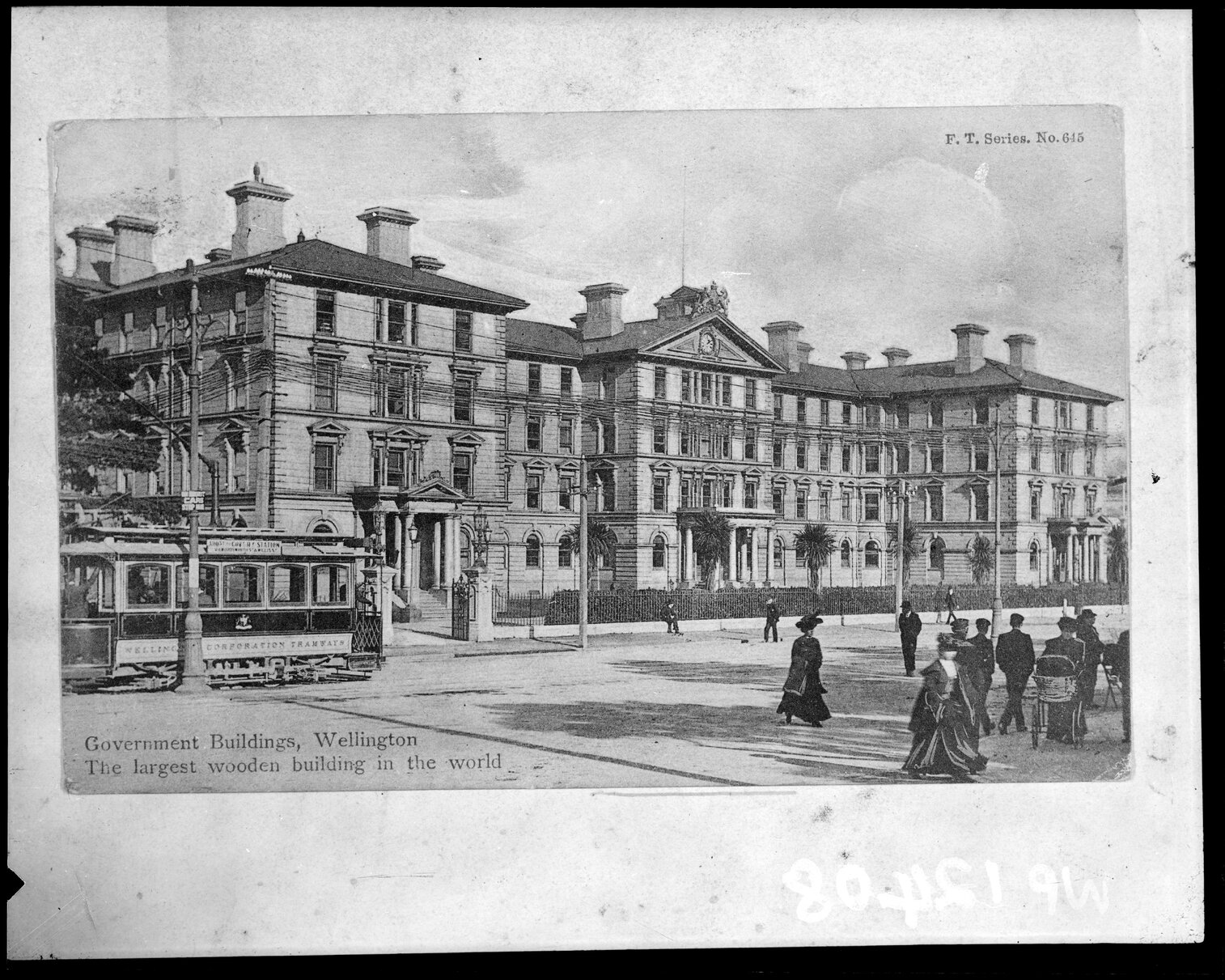 Government Building, Lambton Quay - ' The largest wooden building in the world.'