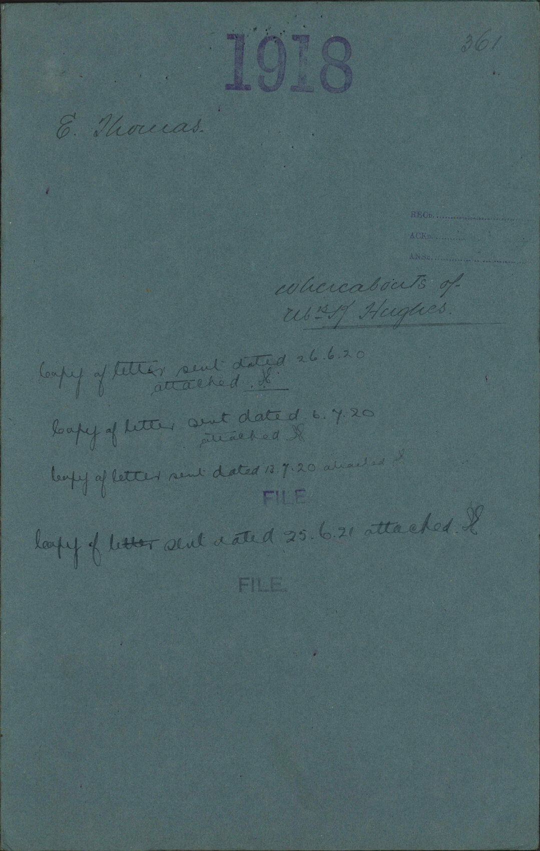 Whereabouts of Mrs Kate Hughes - Ellen Thomas