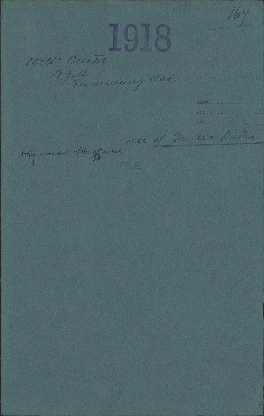 Use of Te Aro Baths - Wellington Centre, New Zealand Amateur Swimming Association