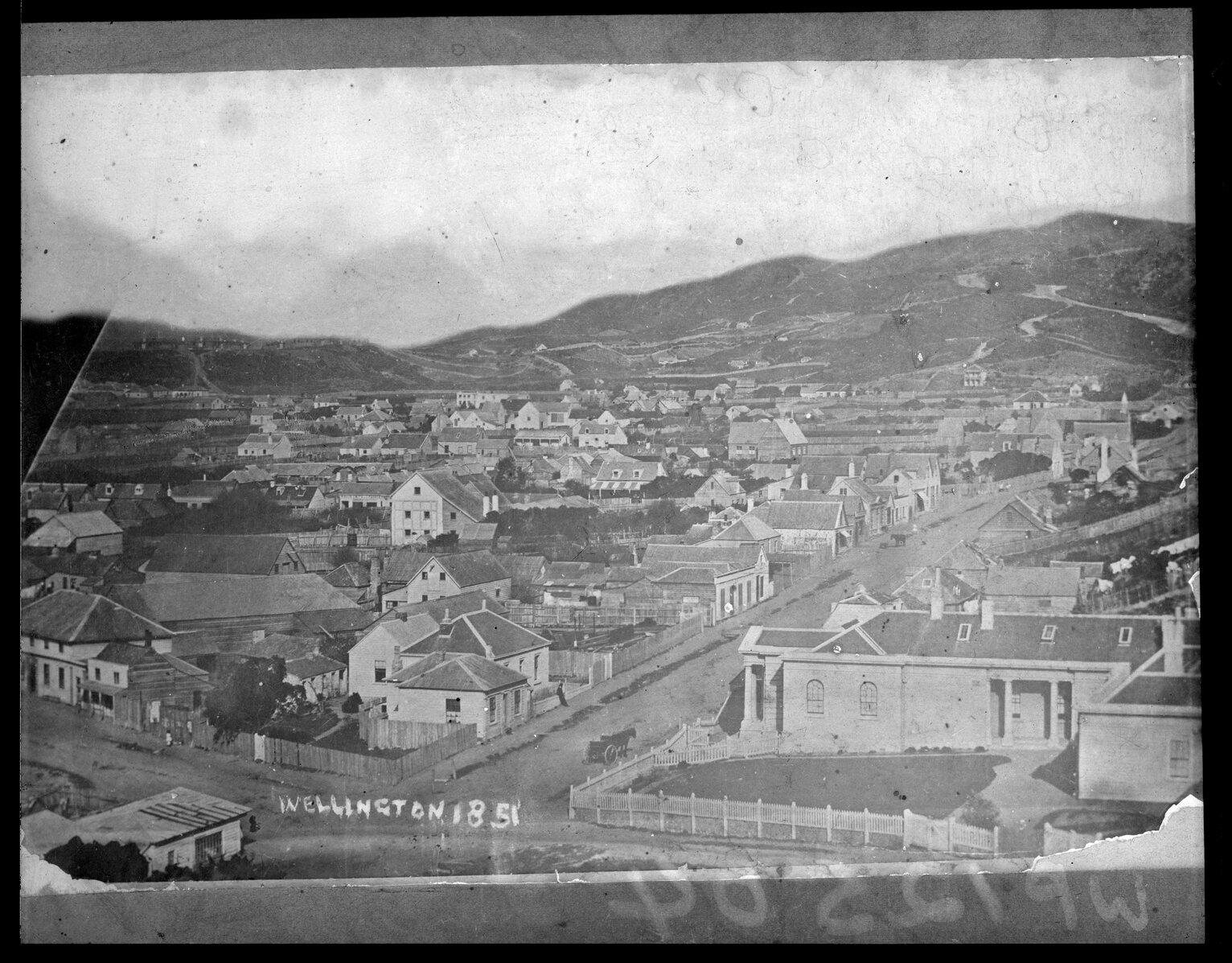 Elevated view of Te Aro, looking toward Brooklyn