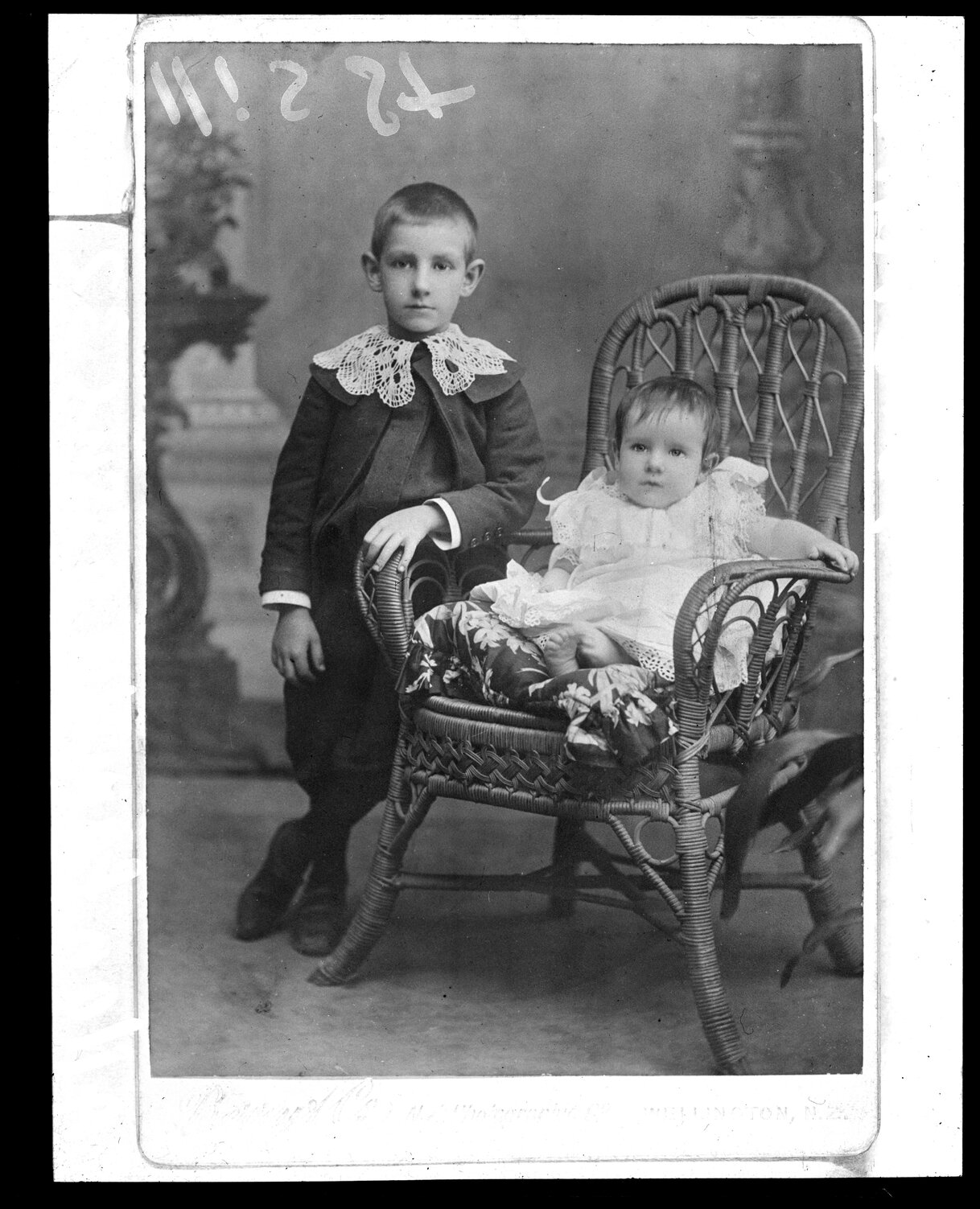 Portrait of W P and J A Allen, two children