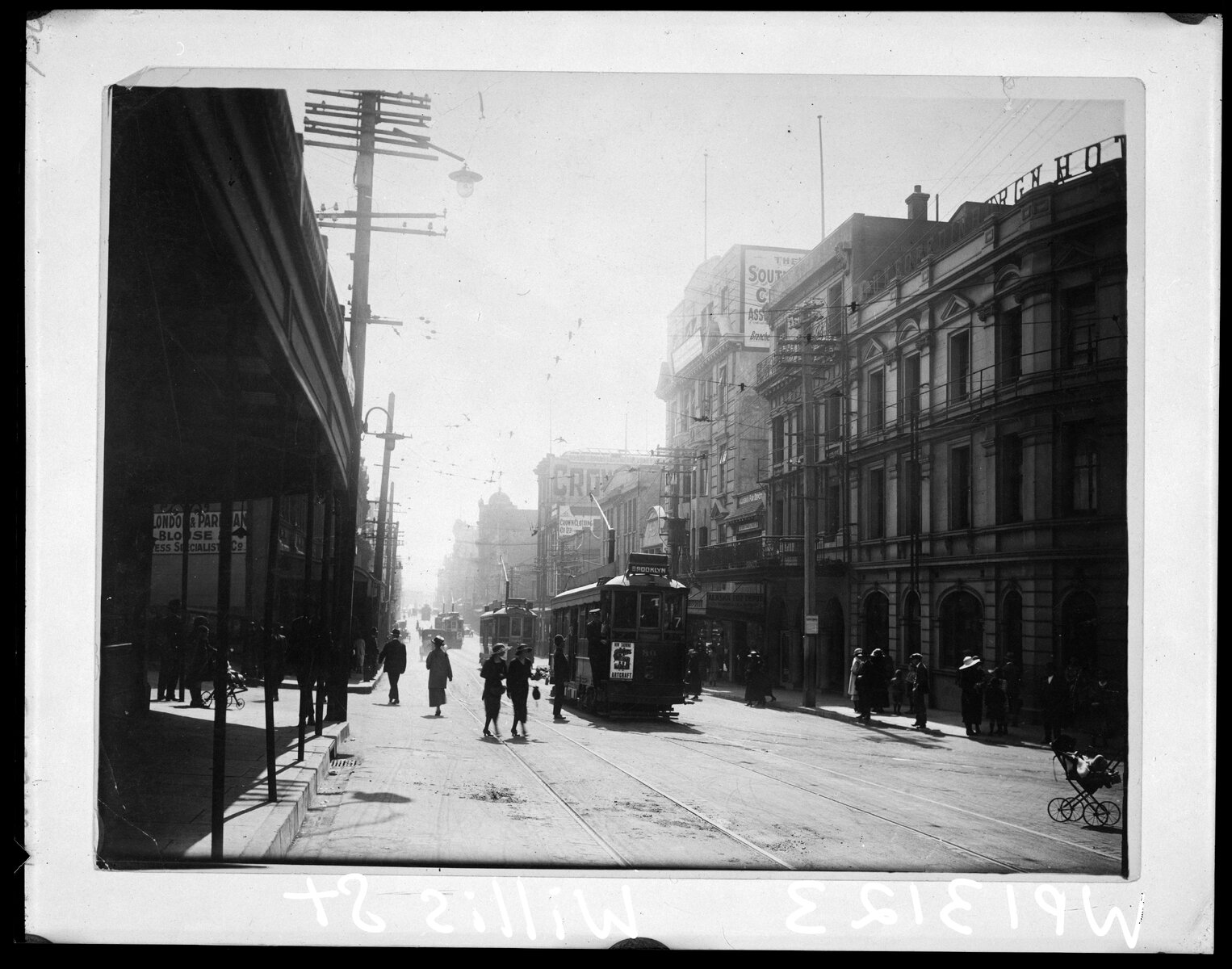 Willis Street, with the Duke of Edinburgh Hotel on the right