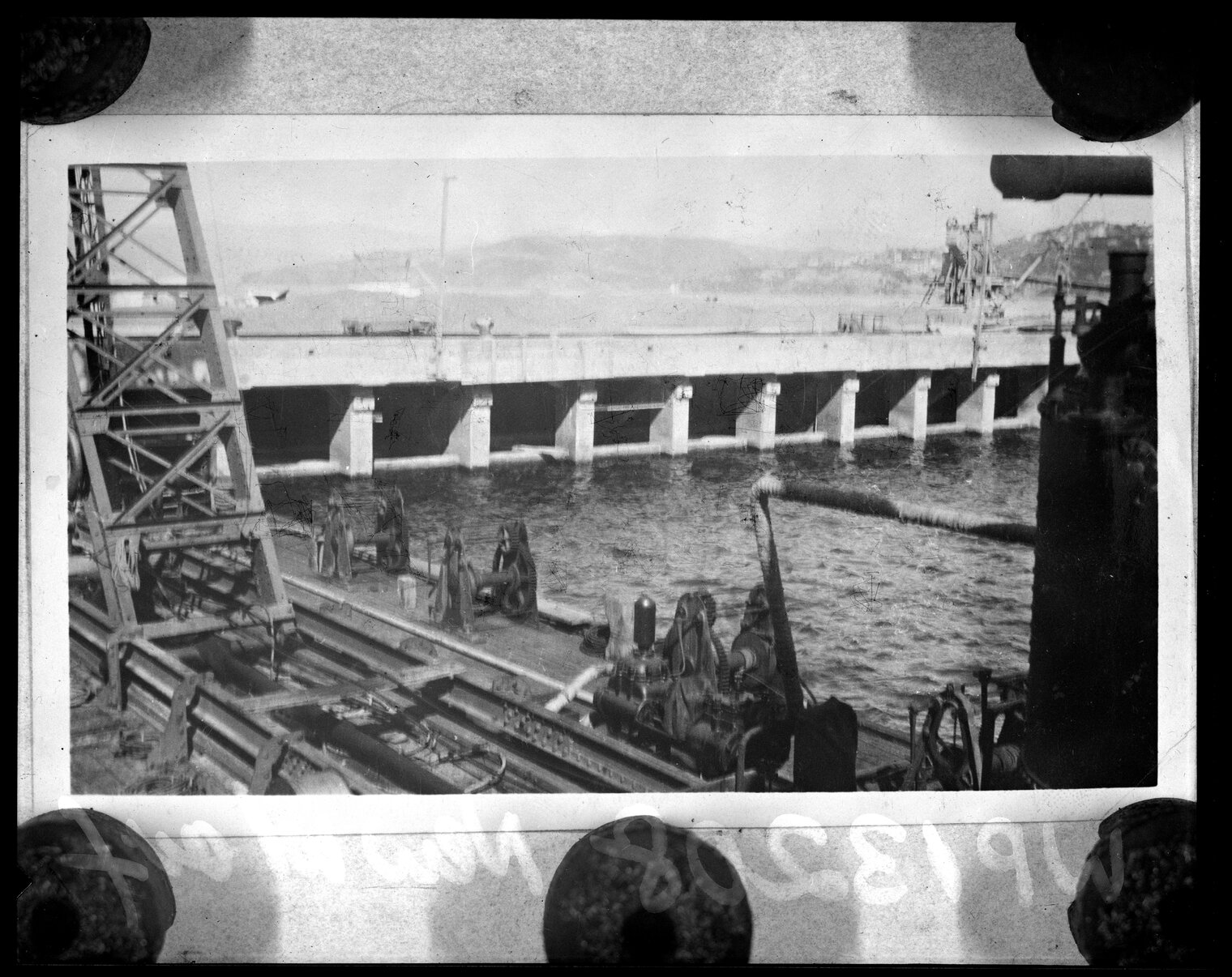 New wharf being constructed