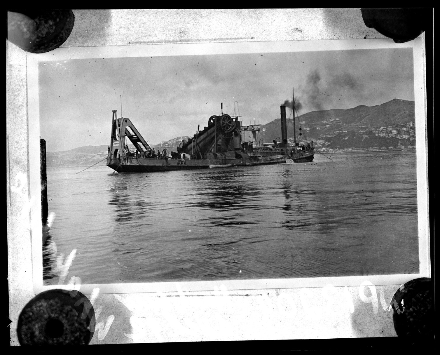 Wellington Harbour Dredge, Whakahire, used for deepening berths for ships and reclaiming waterfront.