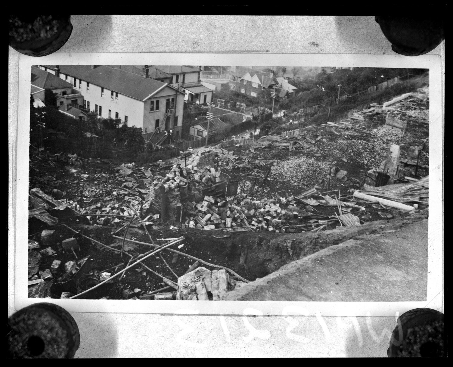 Aftermath of house fire