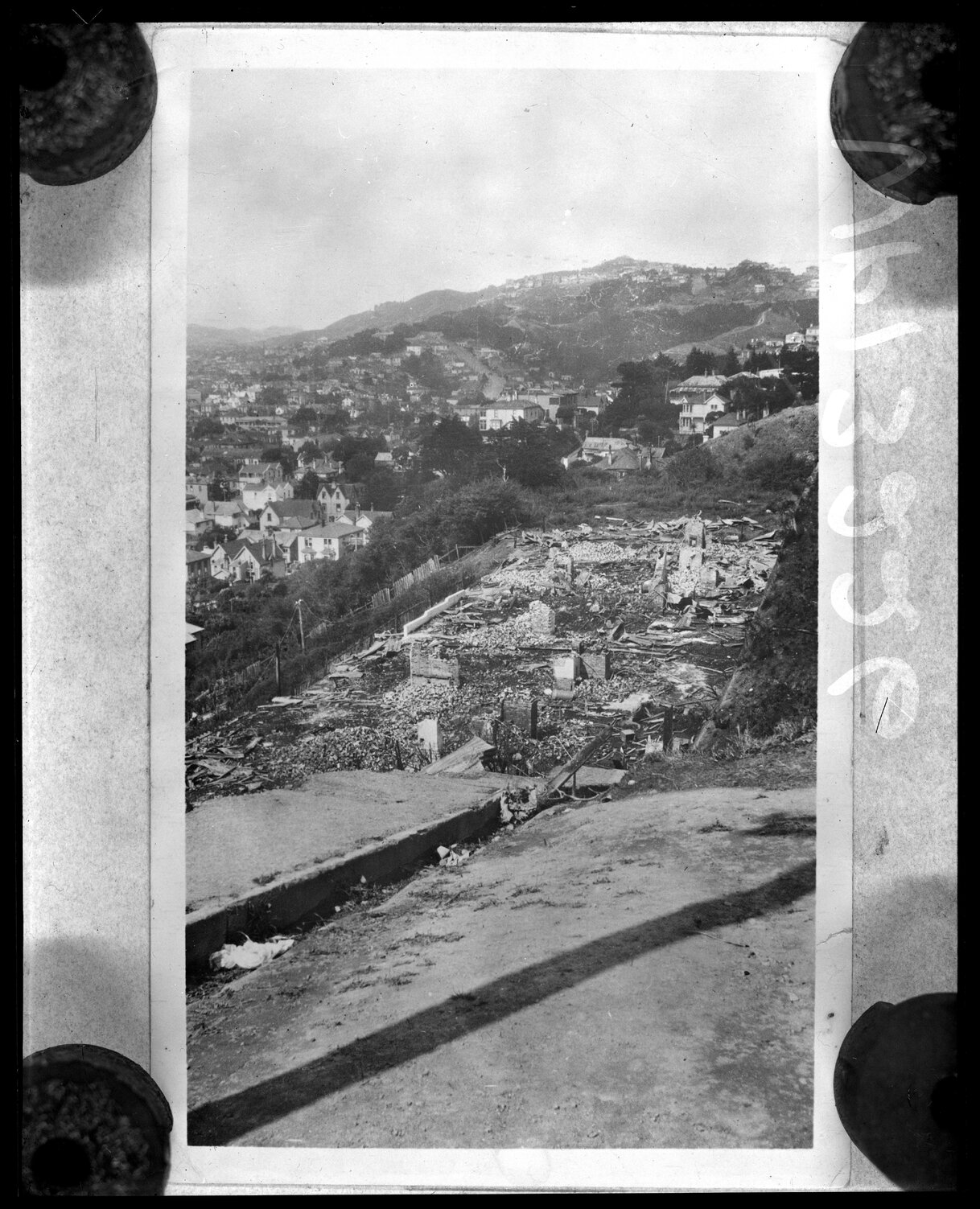 Aftermath of house fire