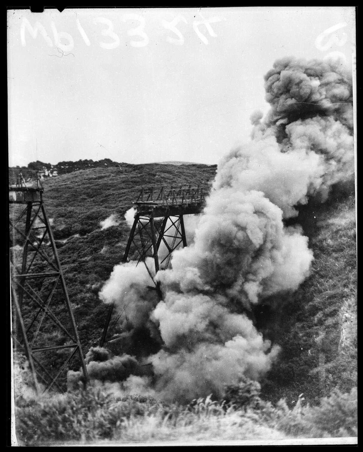 Belmont Viaduct being demolished