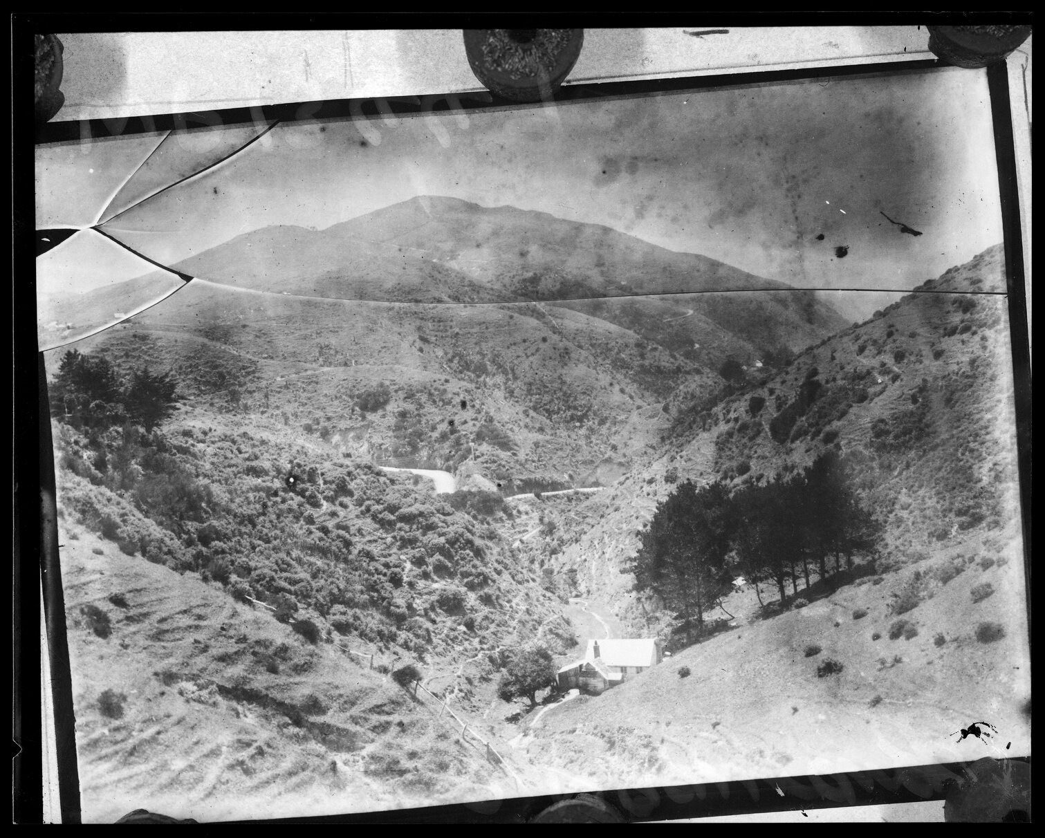 Road cut through hillside, Ngaio or Ngauranga