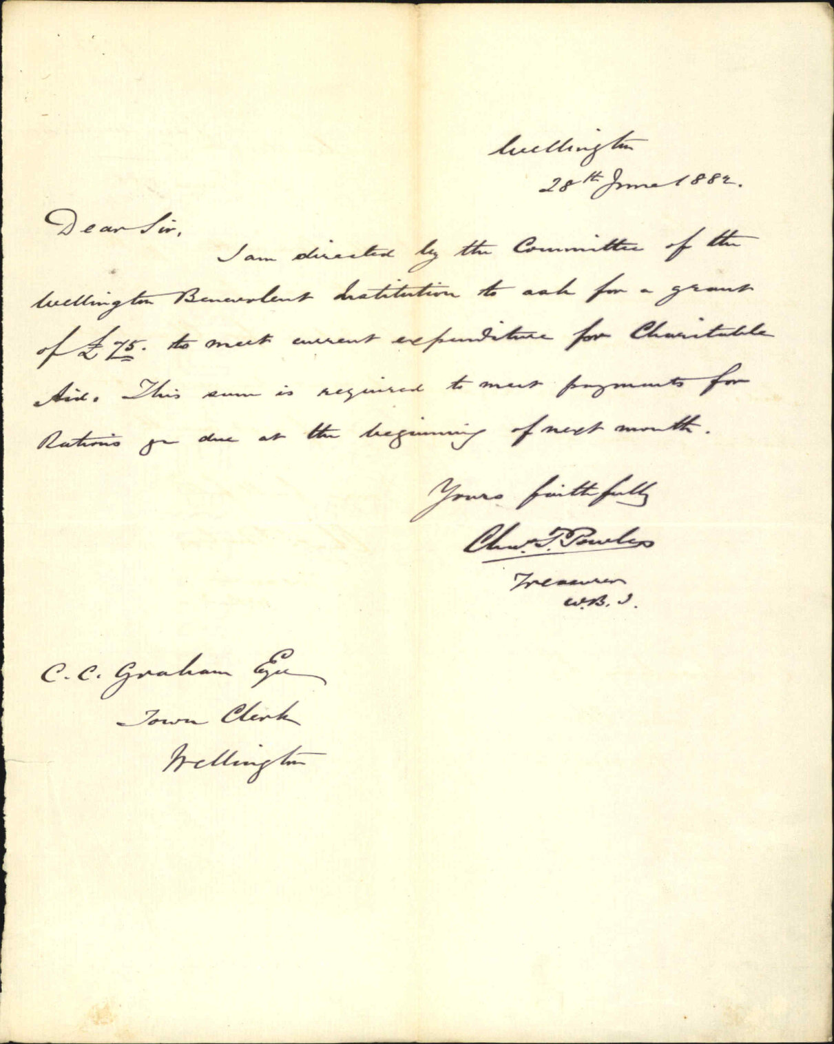 Application for further advance of &pound;75 - Benevolent Intuition
