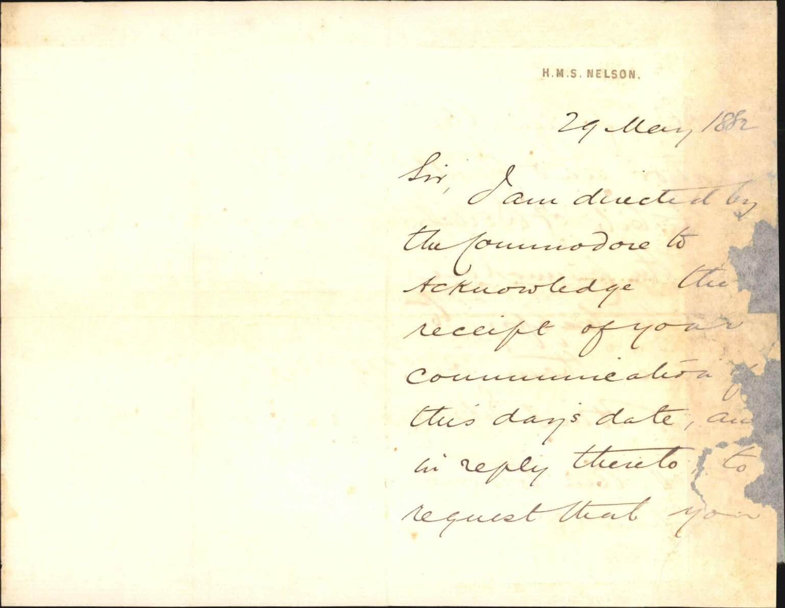 Reply to Council Address - Commodore Erskine