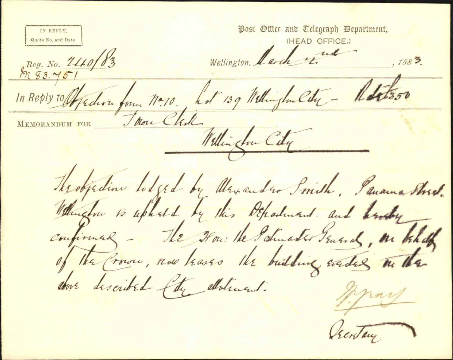Disputed rates regarding Post Office premises (temporary) - Post Office Department