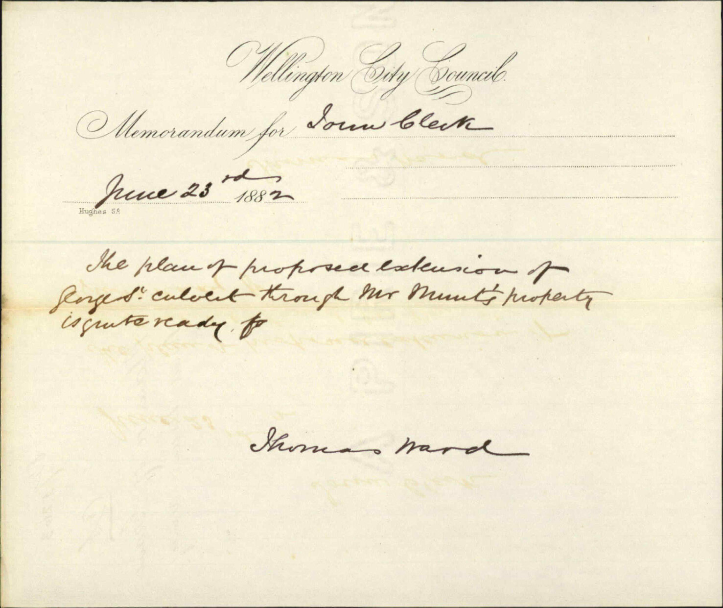 Plan of Grant Road drain ready - City Surveyor