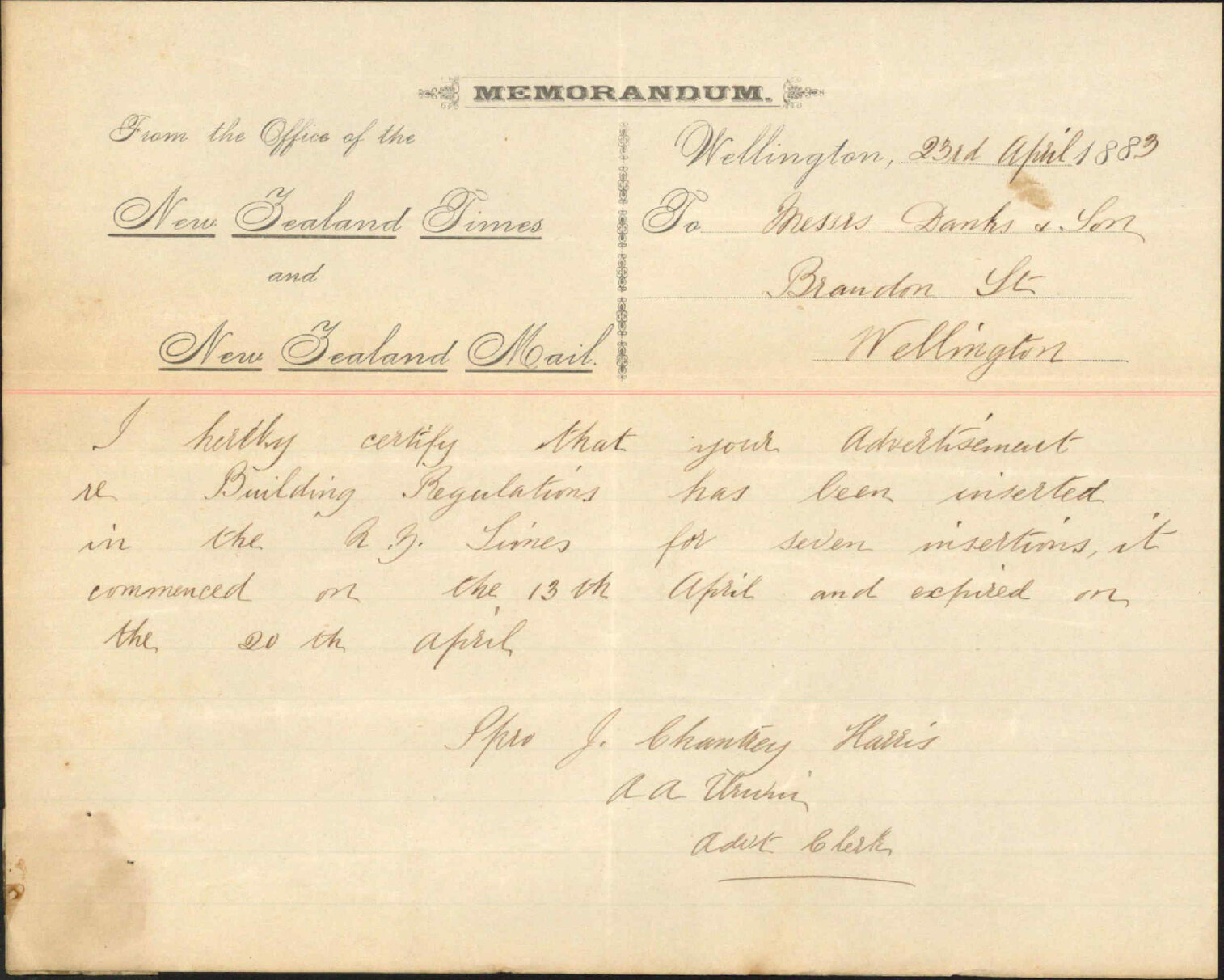 Application for modification of building regulations - J Danks &amp; Son