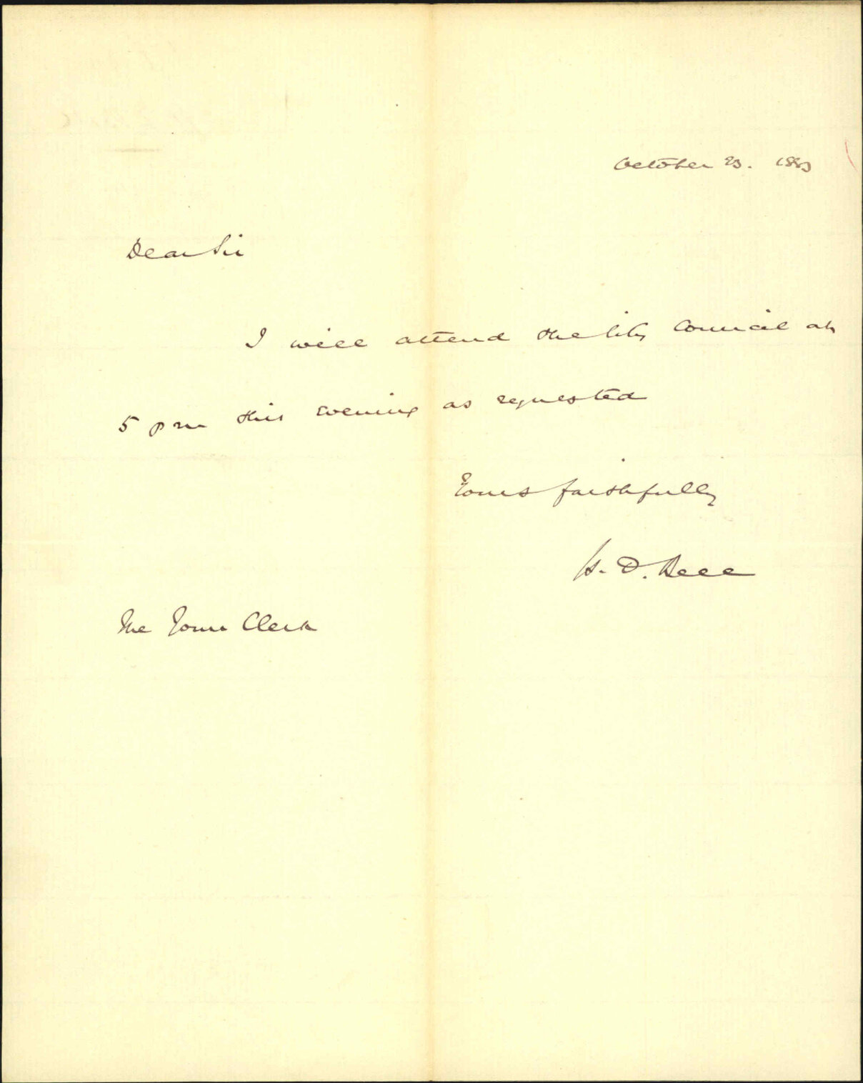 Appearing to meet the Public Works Committee - H D Bell