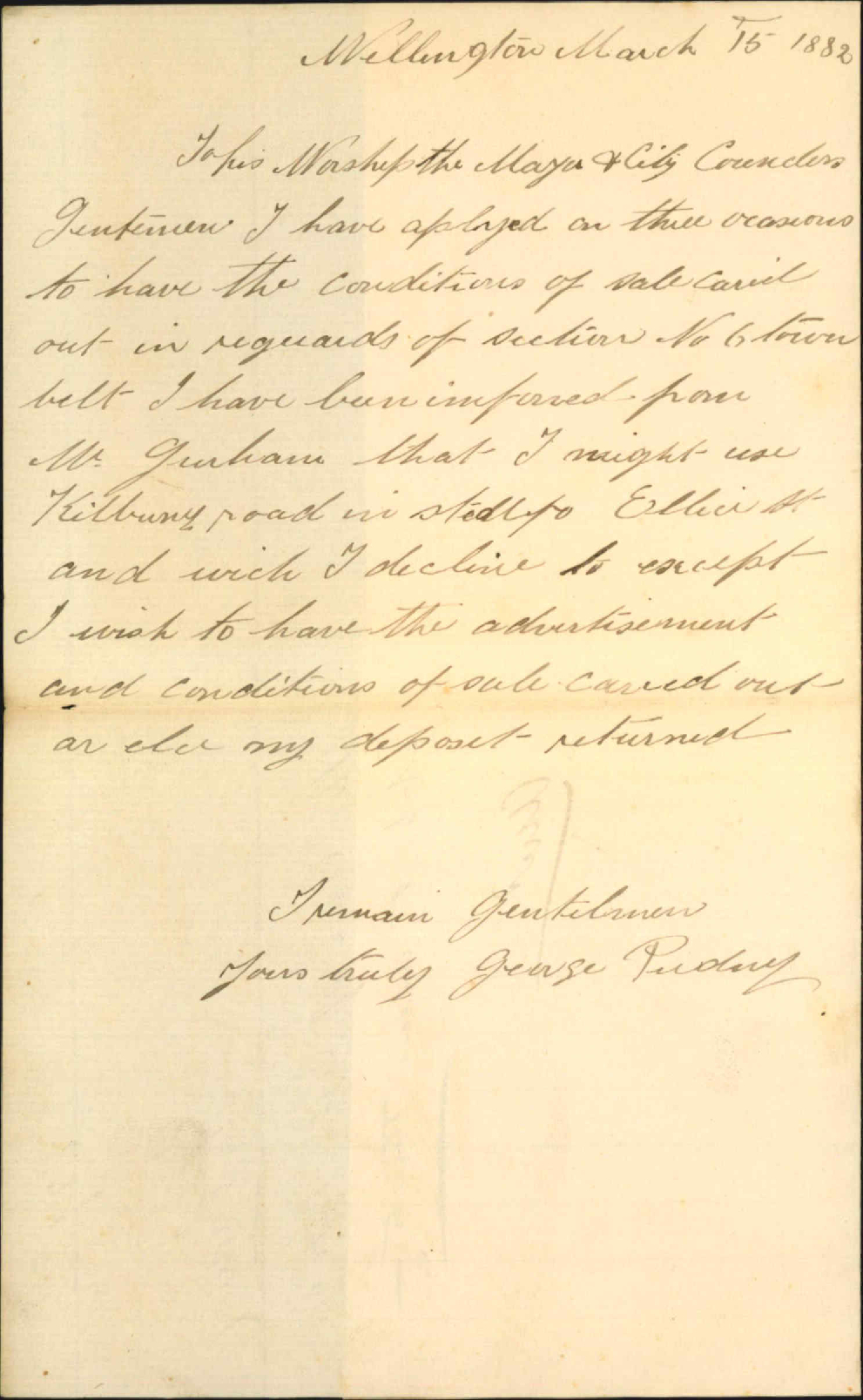 Lease of Town Belt reserve number 6 and access through - George Pudney