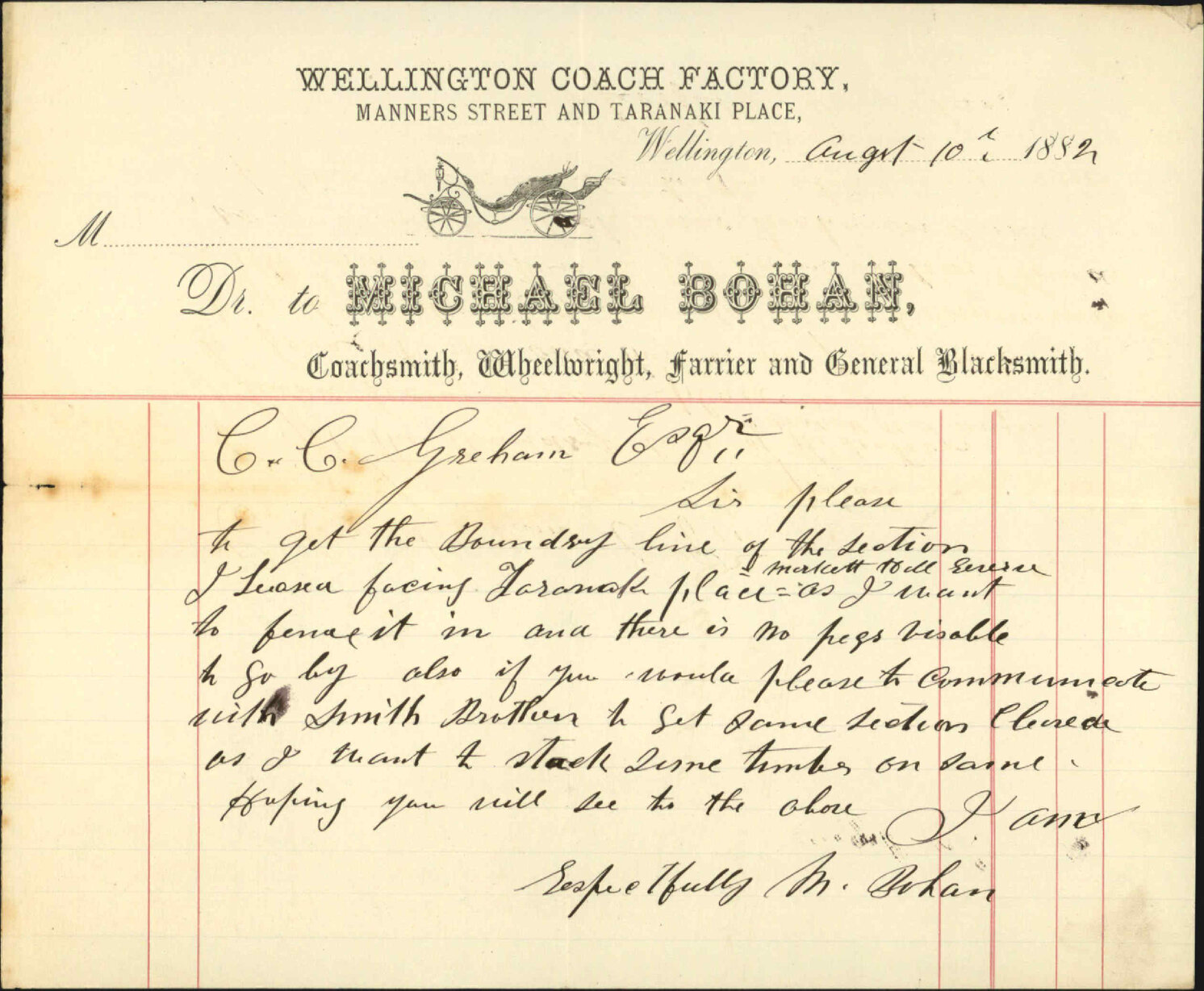 Asking for boundary line of Market Hall reserve - Michael Bohan
