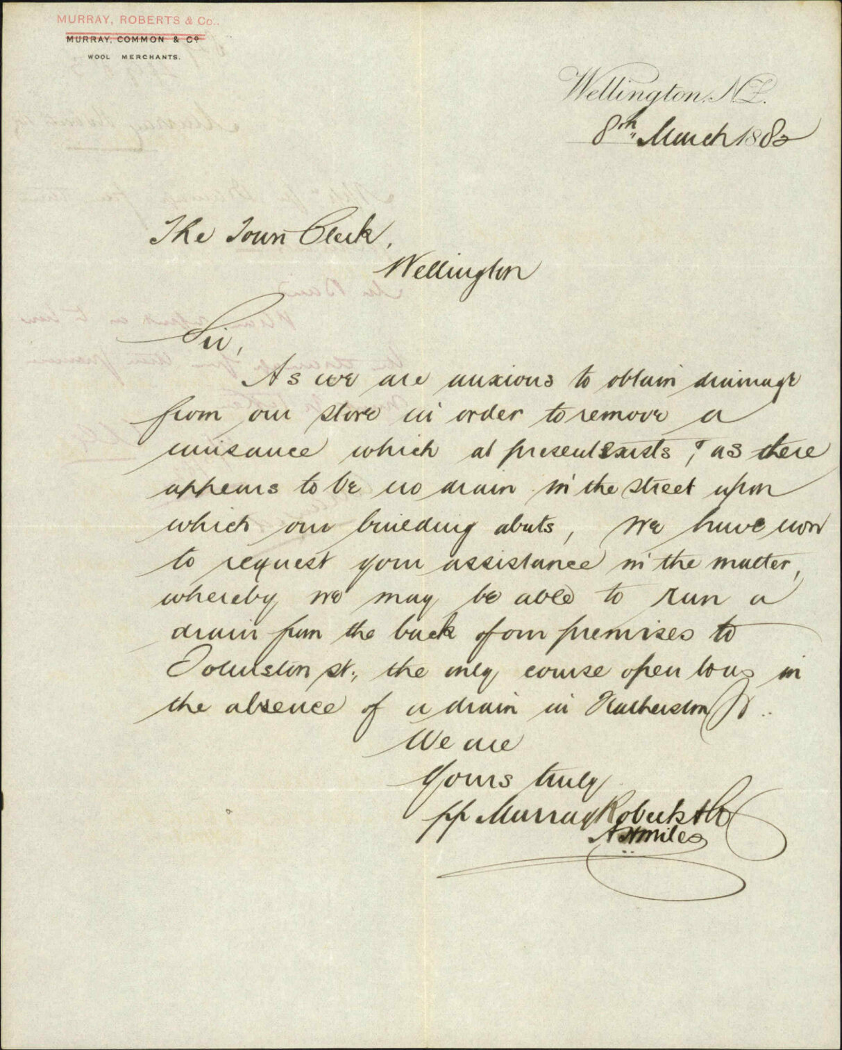 Request for drainage from his premises - Murray Roberts &amp; Co