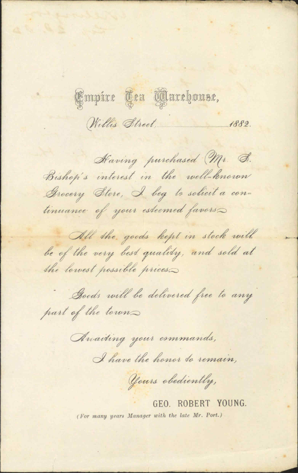 Agreeing on surety for G H Baylis, further advance of &pound;100 - George T Young
