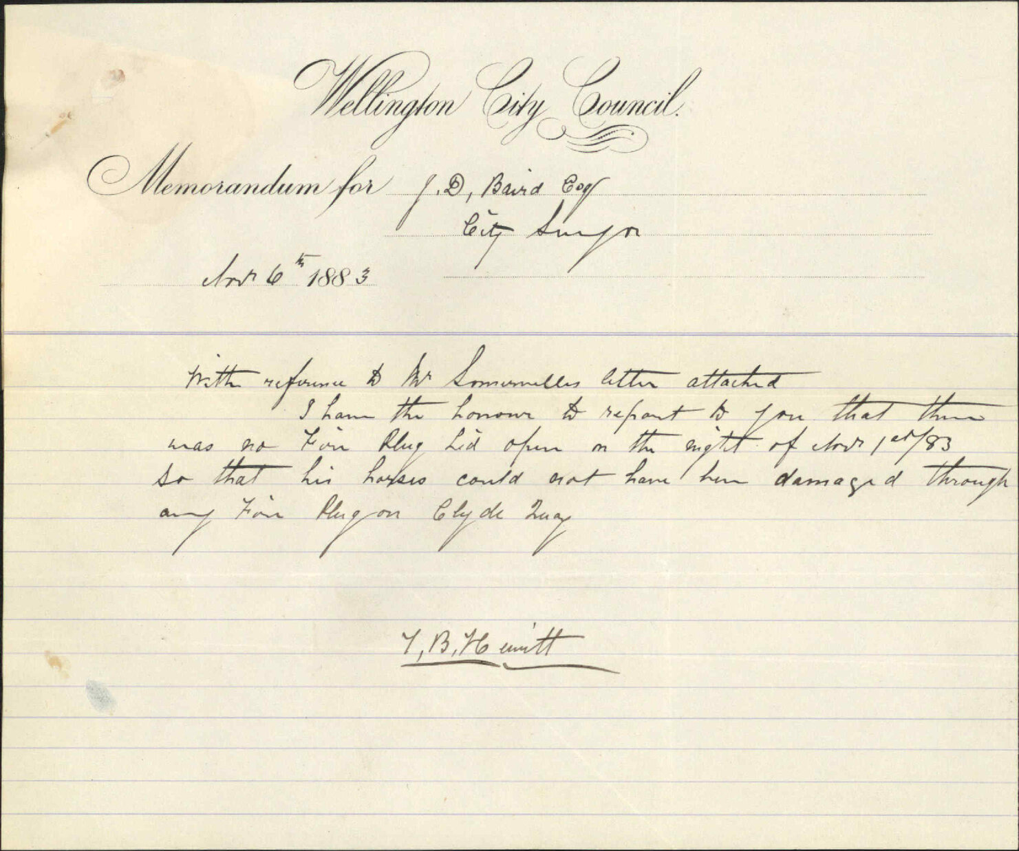 Claim in account of accident to horse - Robert Somerville