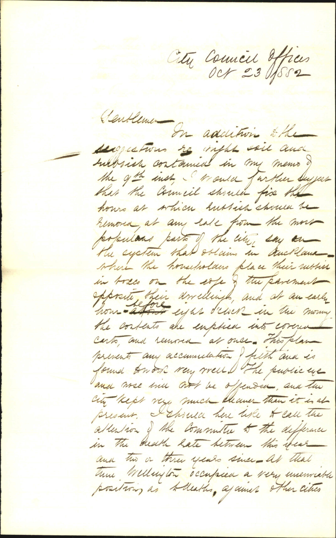 Contract for night soil and rubbish - Inspector of Nuisances