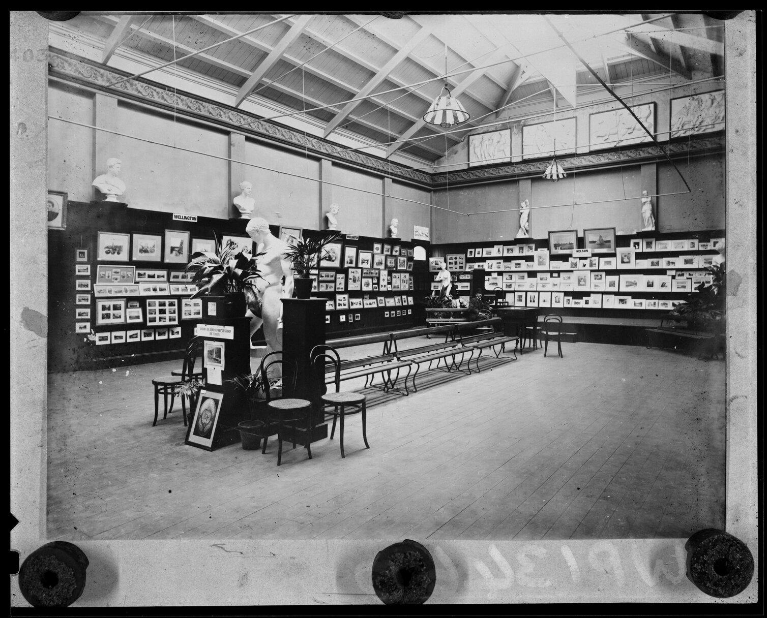 Interior of gallery, Durham Street, Christchurch.