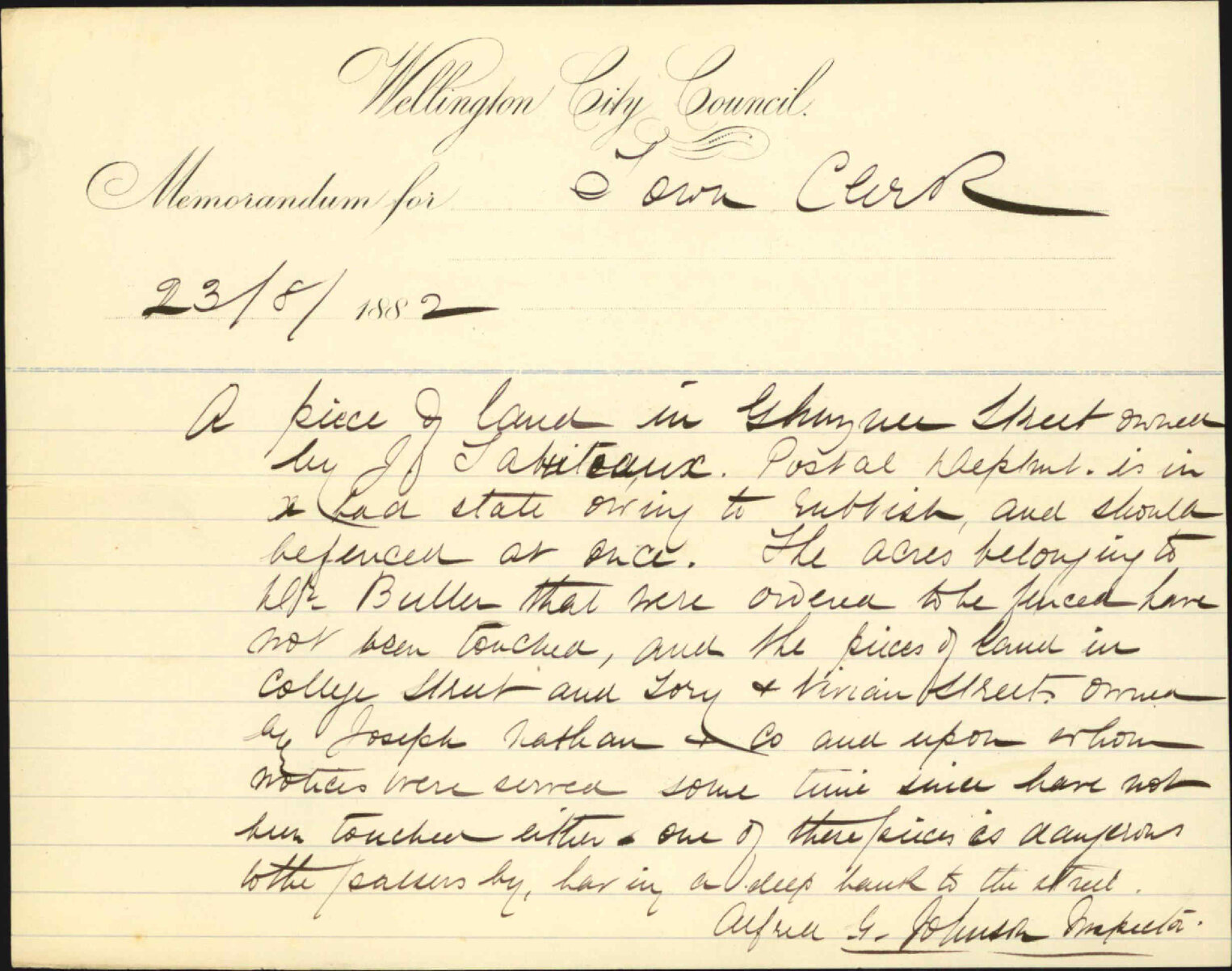 Sundry fencing notices - A G Johnson