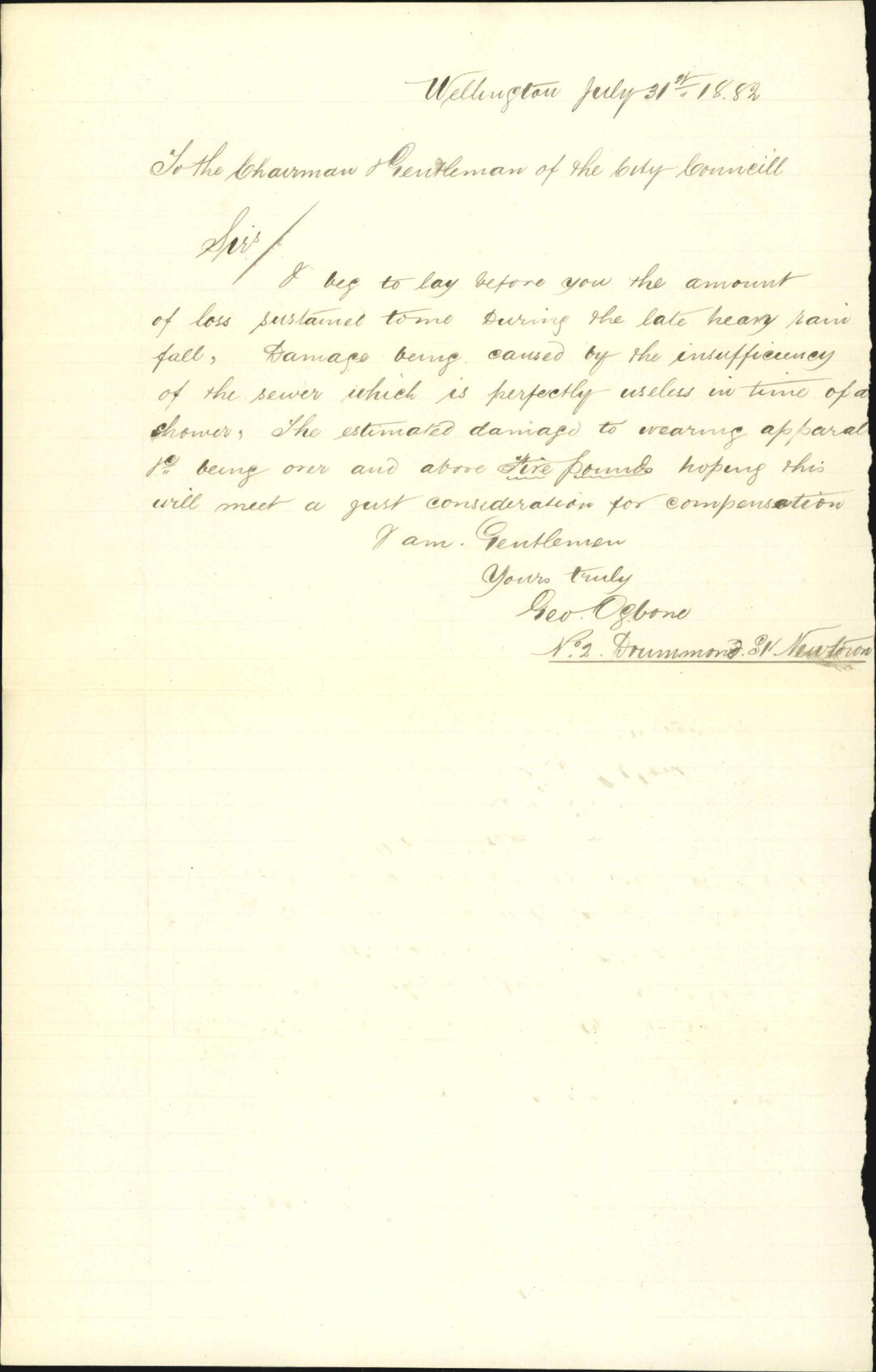 Claim for damage cause by flood - George Ogbone