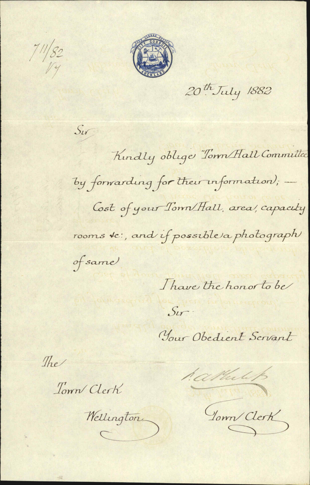 Asking for information regarding Town Hall and Corporation buildings - Town Clerk buildings