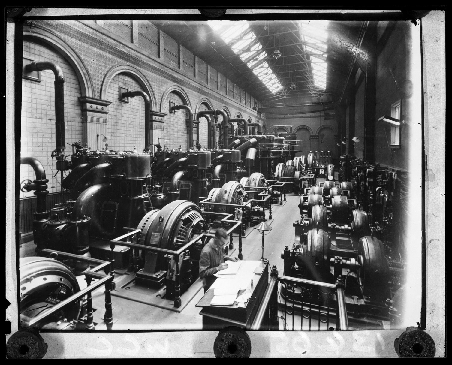 Interior of Tramway Power House, situated Victoria Street and Jervois Quay