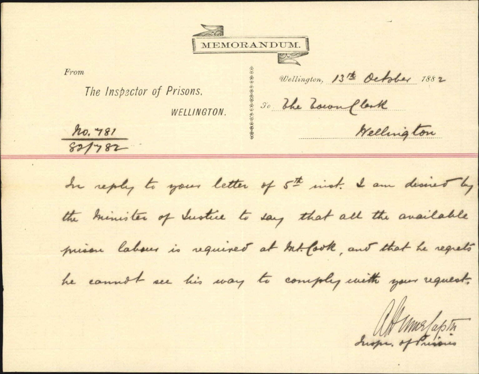 No prison labour available for the hospital - Prison Department