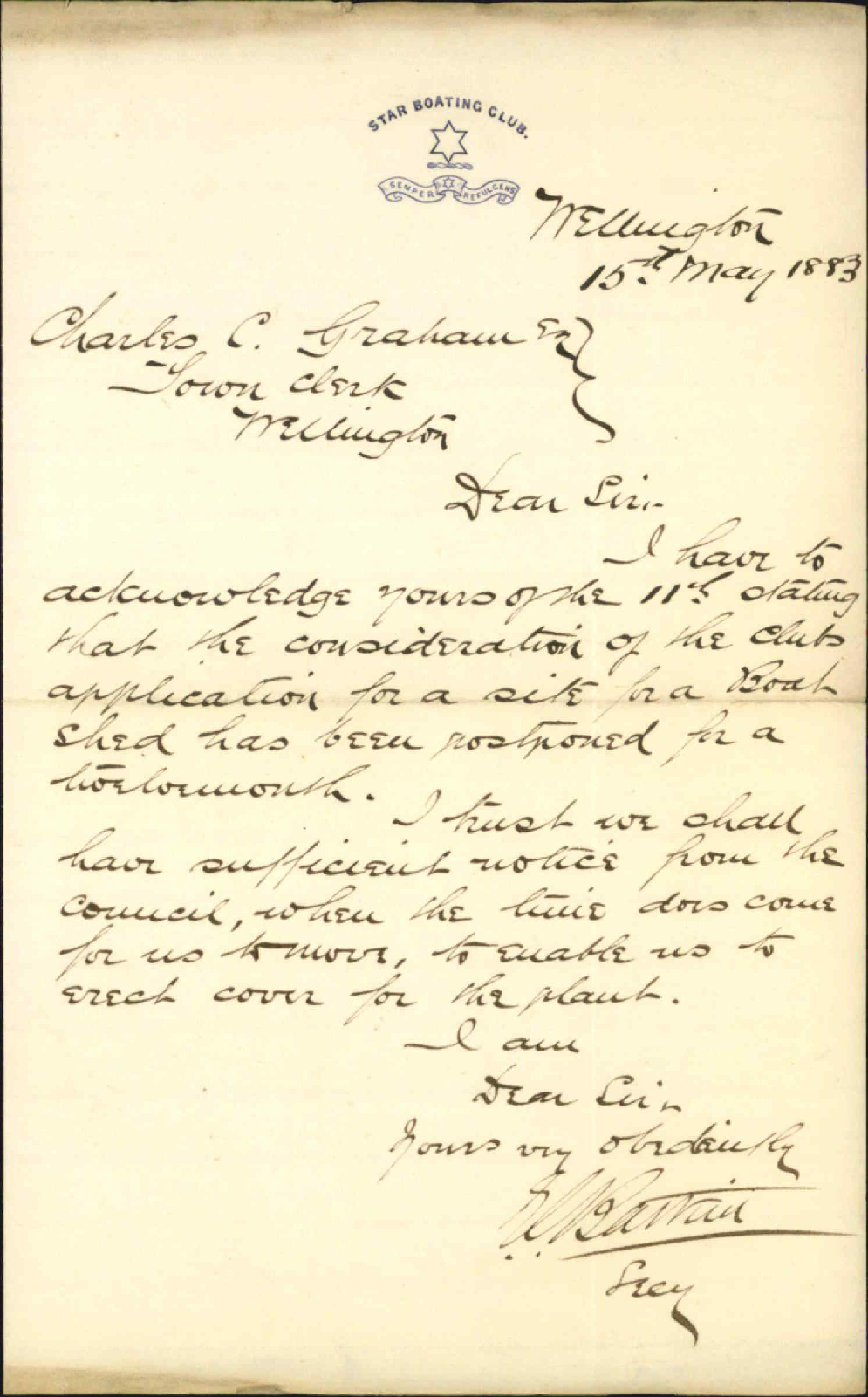 Notice to be served in likely completion of the Te Aro reclamation - Star Boating Club