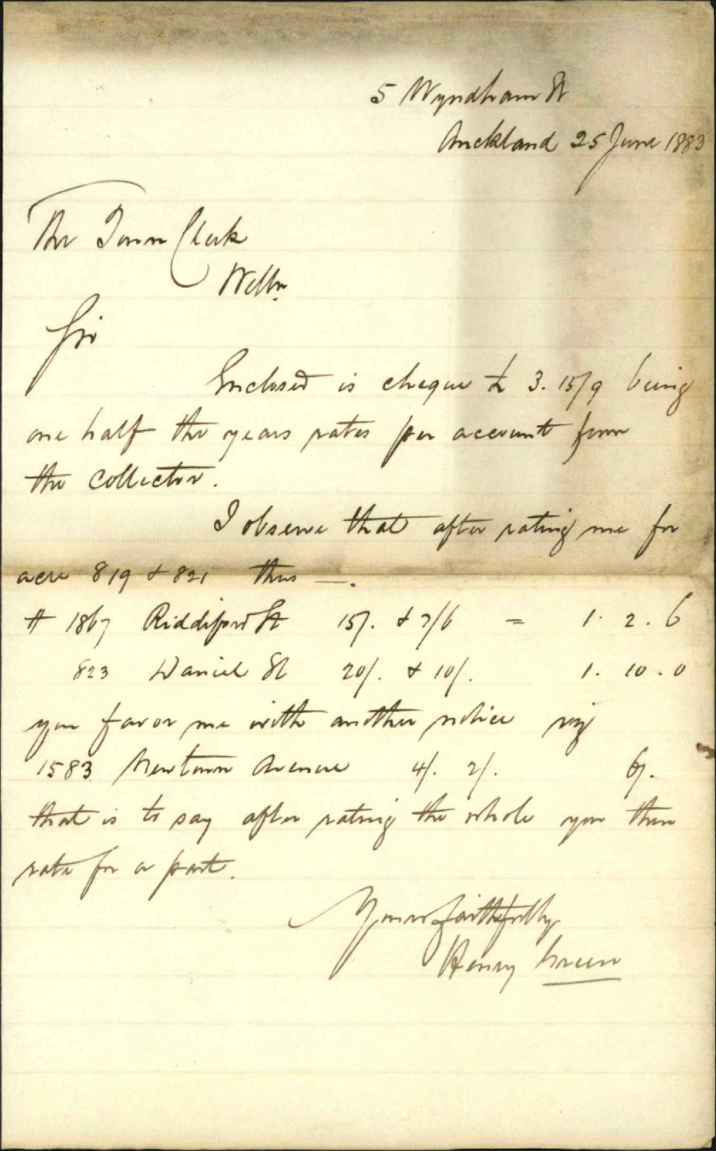 Rates due on his property - Henry Green