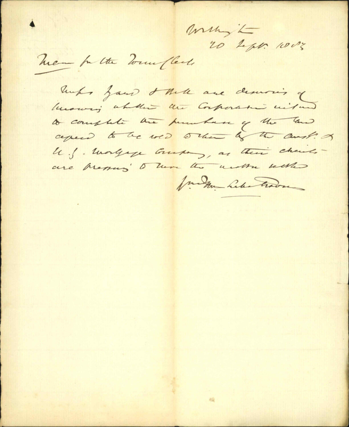 Asking for instruction as to purchase of land at Wainuiomata from Johnston &amp; Co - City Solicitor (acting)