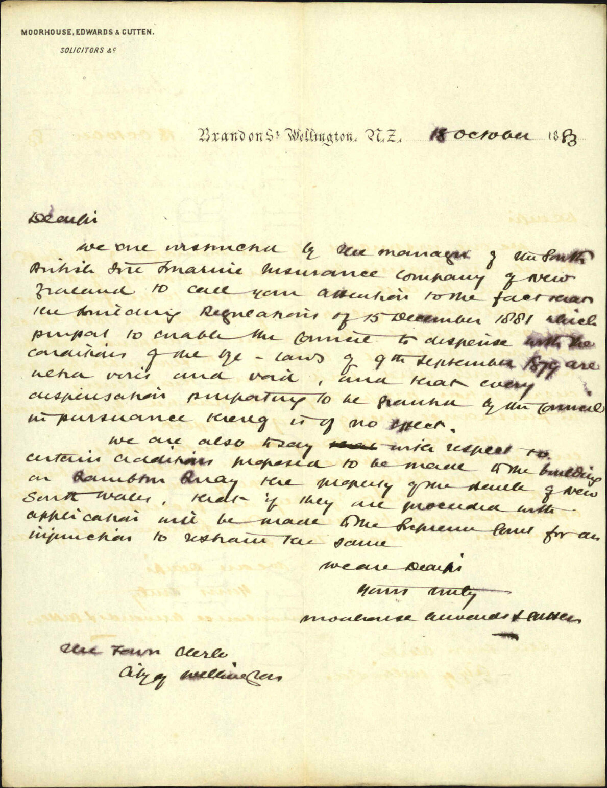 Relaxation of building regulations and the old supreme court house - Moorehouse, Edwards &amp; Cutten