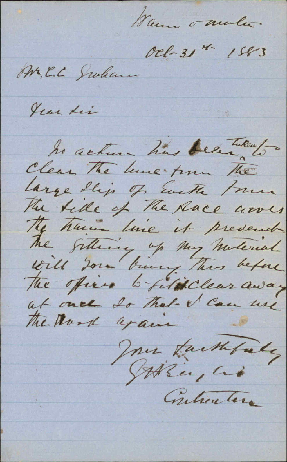 Slip of earth in tramway Wainuiomata - G H Baylis