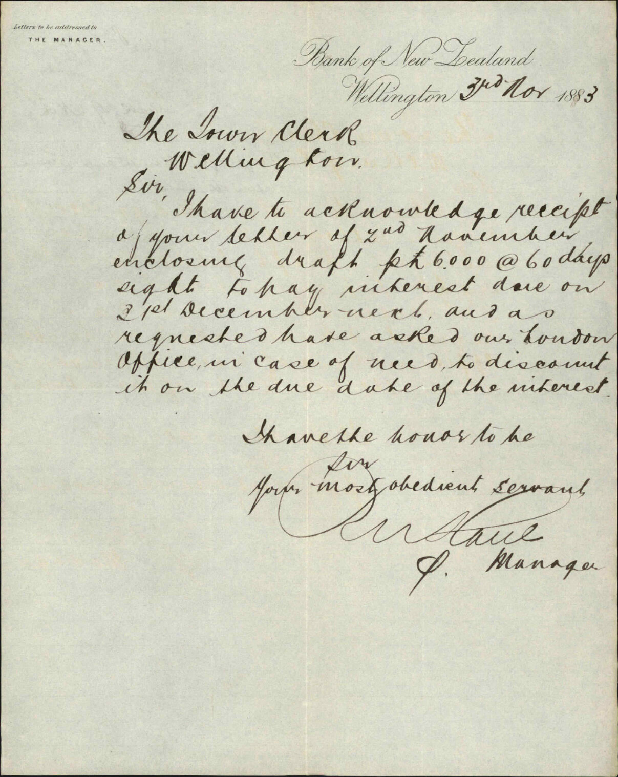 Draft for remittance, have received - Bank of New Zealand