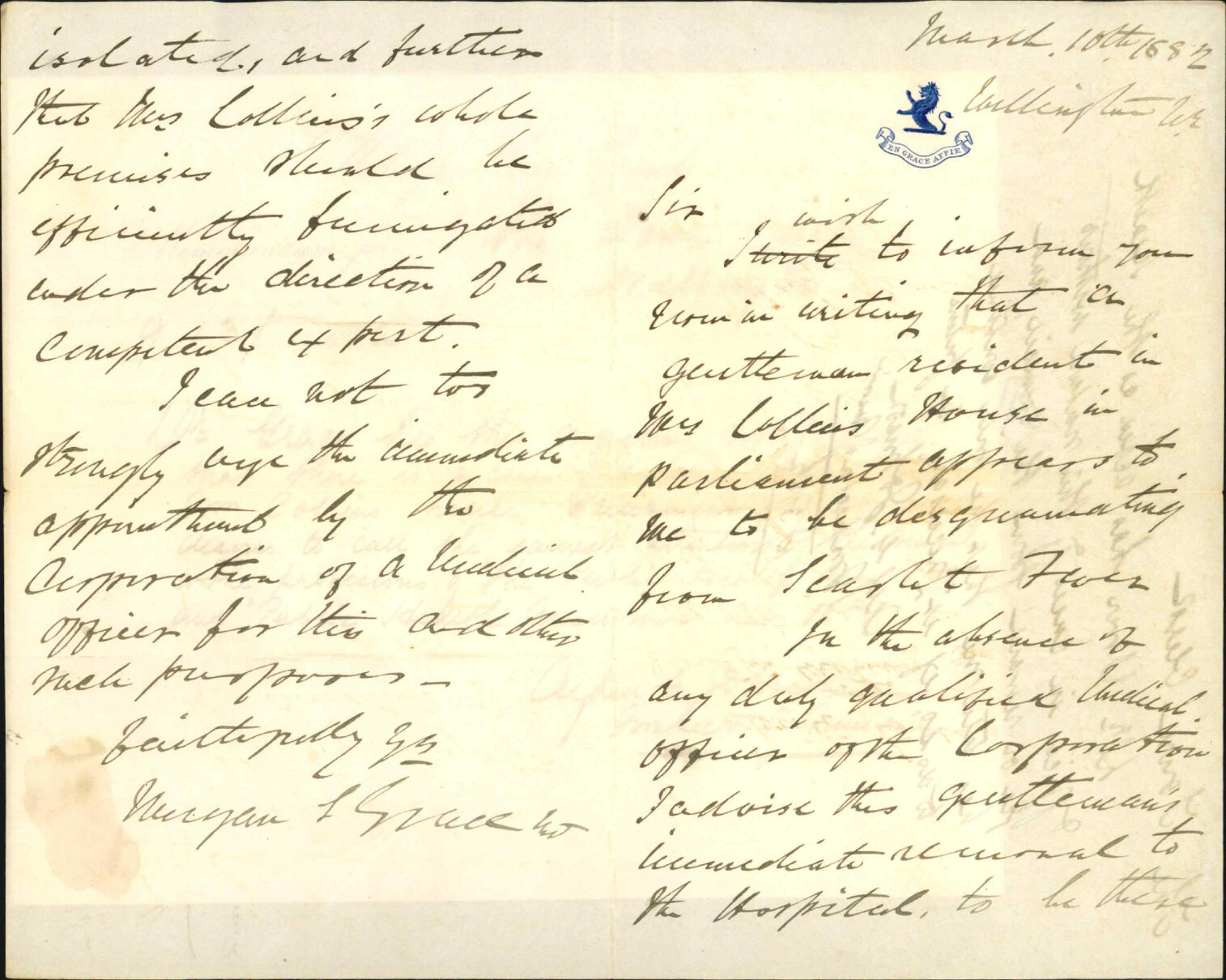 Infectious diseases and Public Health Act - Inspector of Nuisances