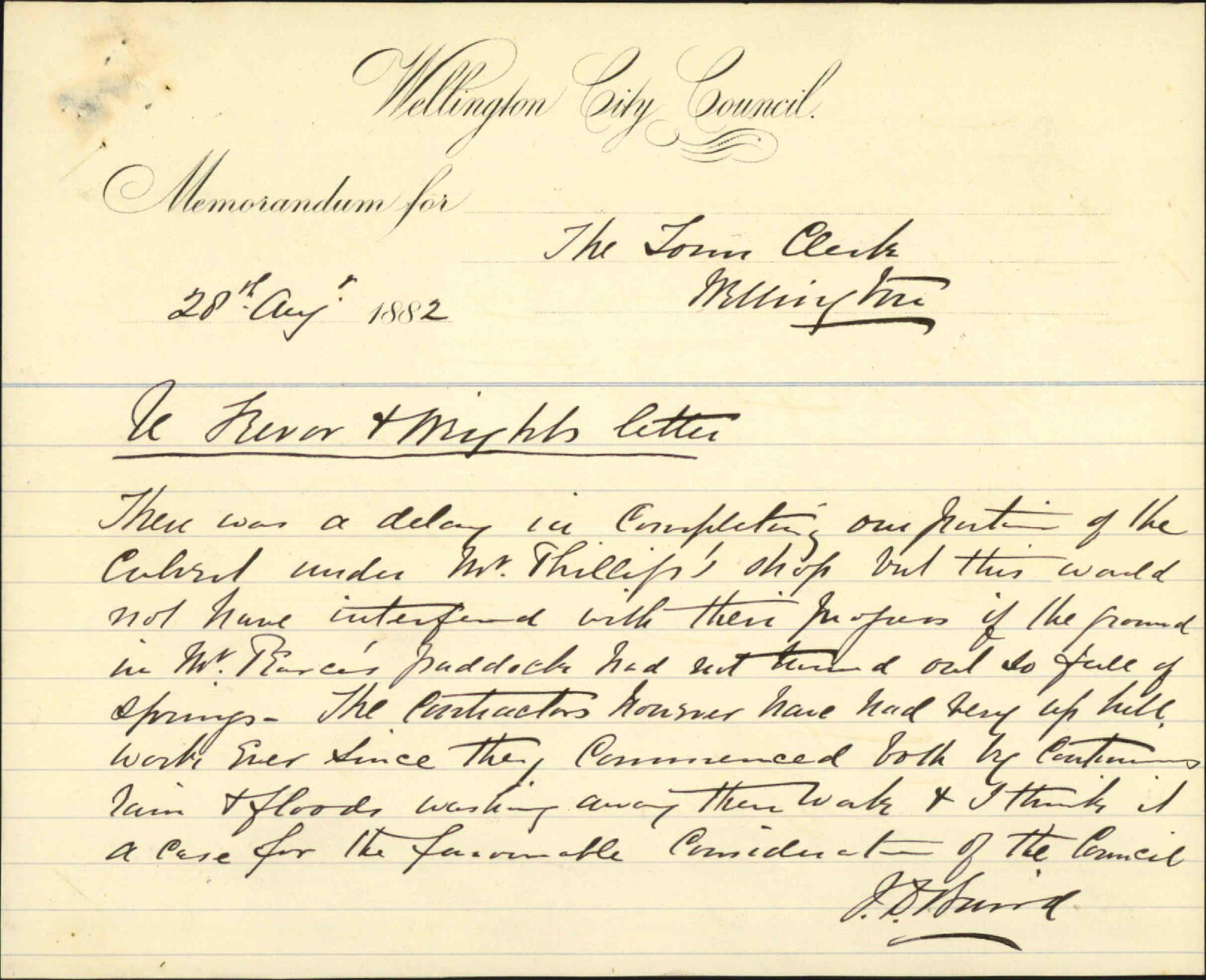 Deduction of wages of Overseer of Works - Trevor Wright