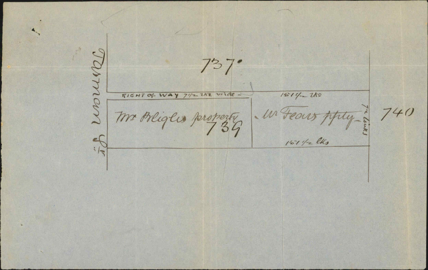 Application for right of way Tasman Street - W H Quick